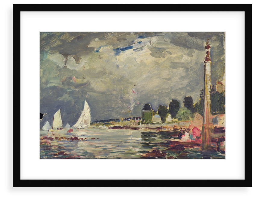 The Royal Yacht Squadron Club House, Cowes, at regatta time by John Everett