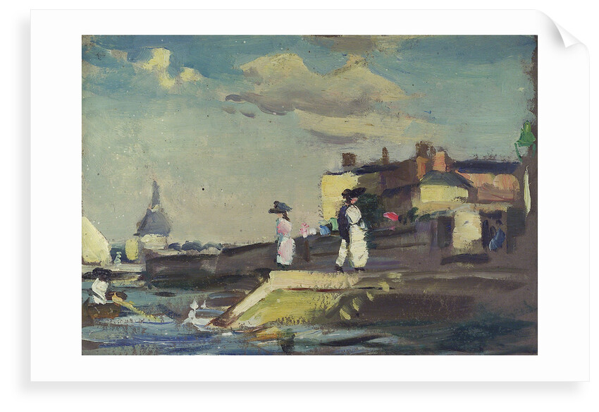The Royal Yacht Squadron Club House, Cowes, at regatta time by John Everett