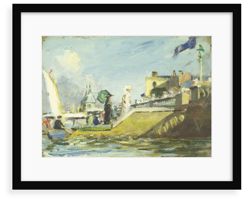 The Royal Yacht Squadron Club House, Cowes, at regatta time by John Everett
