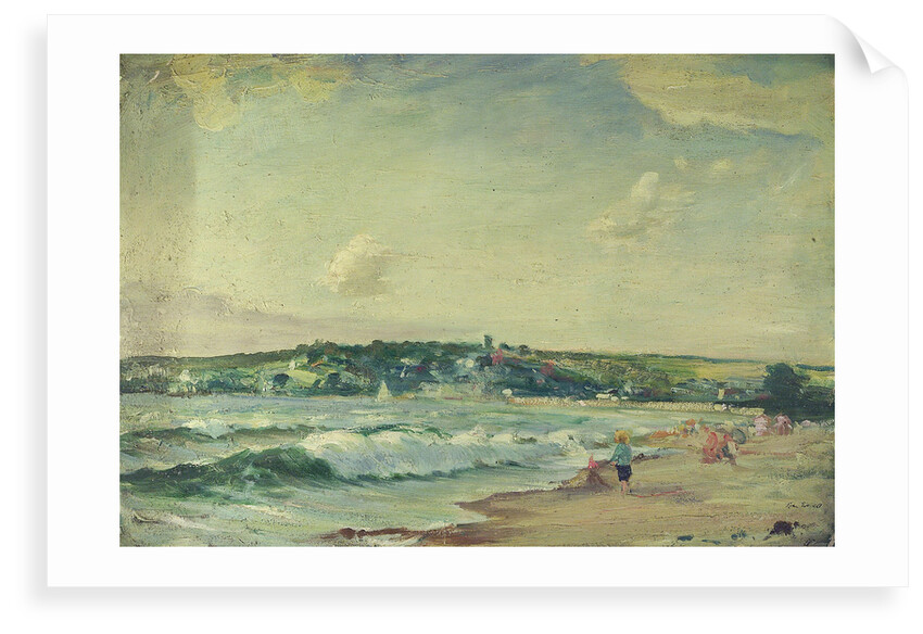 Shore scene on the Isle of Wight by John Everett