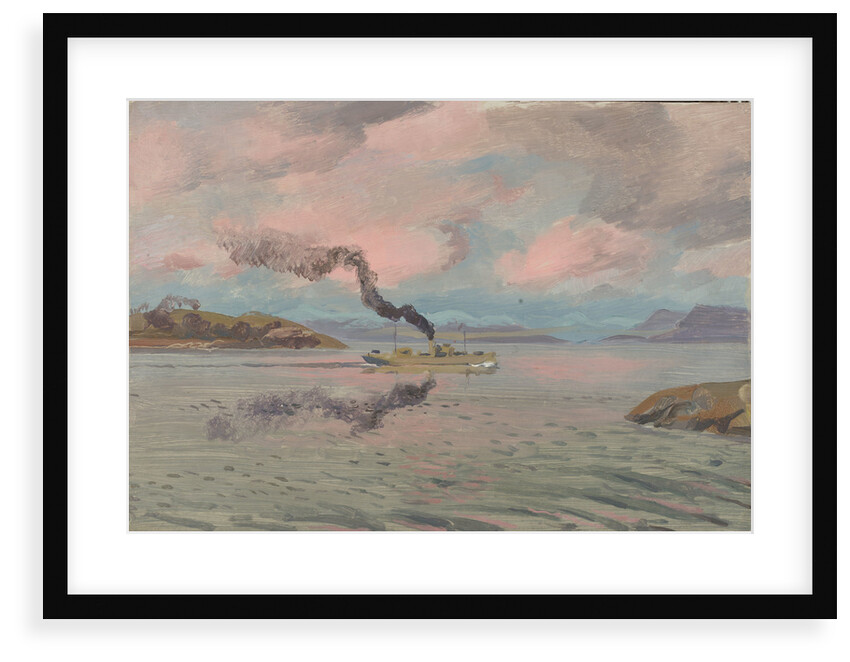 The end of the journey: a merchant vessel entering the Clyde at sunrise by Stephen Bone