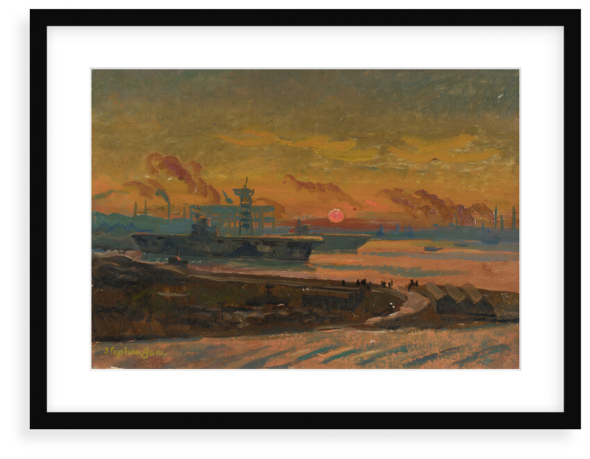 Two aircraft carriers by Stephen Bone