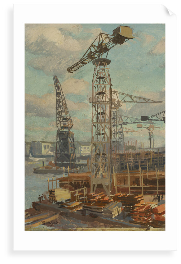 Belfast cranes by Stephen Bone