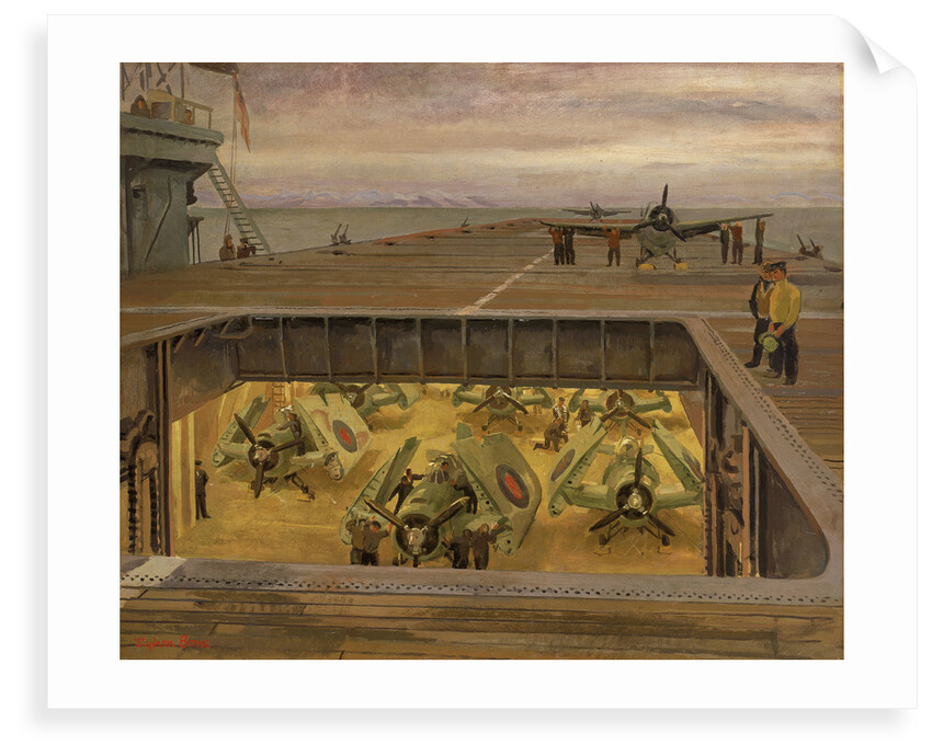 Strike down aircraft after refuelling: on board an aircraft carrier by Stephen Bone