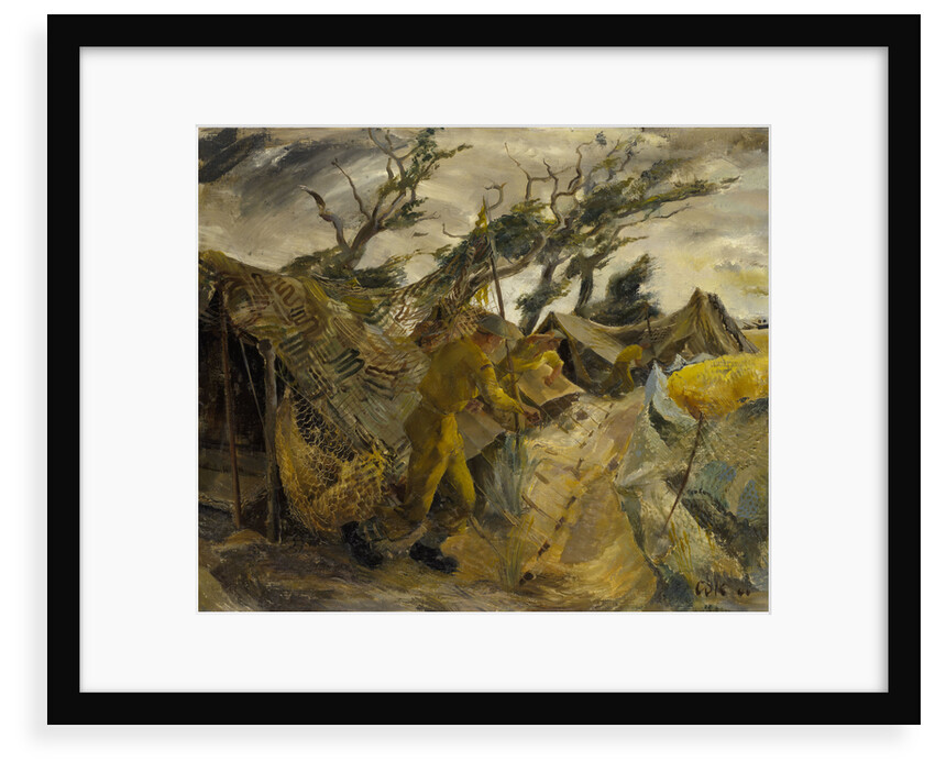 Royal Marine gunners in a cornfield by Leslie Cole