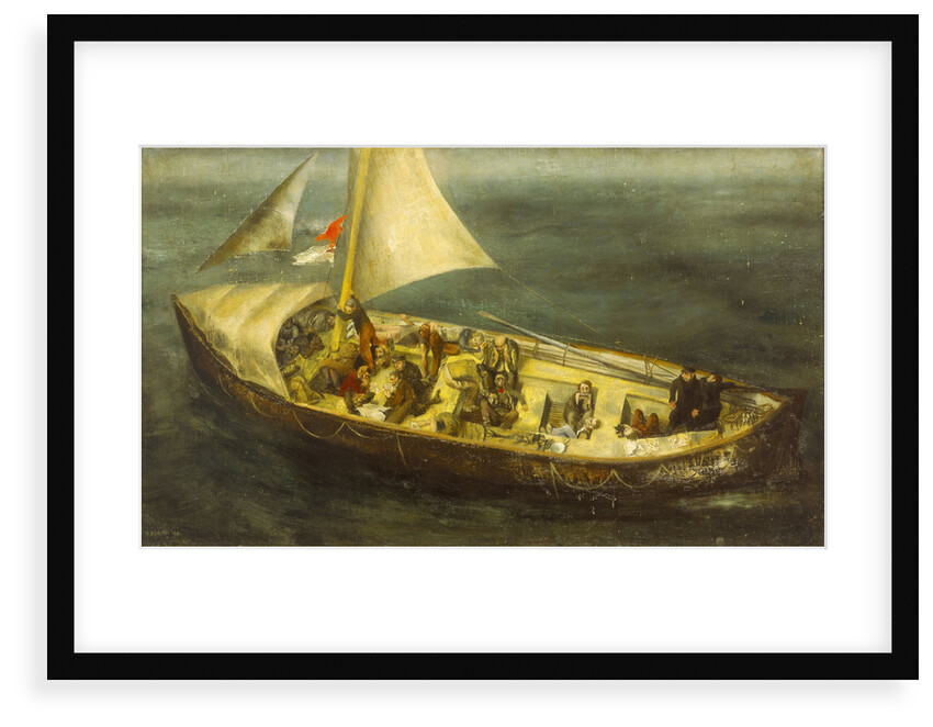 A ship's boat at sea by Richard Ernst Eurich