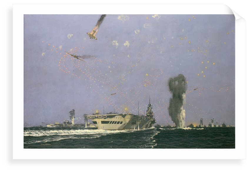 Aircraft carriers in the Malta convoy by Charles Pears