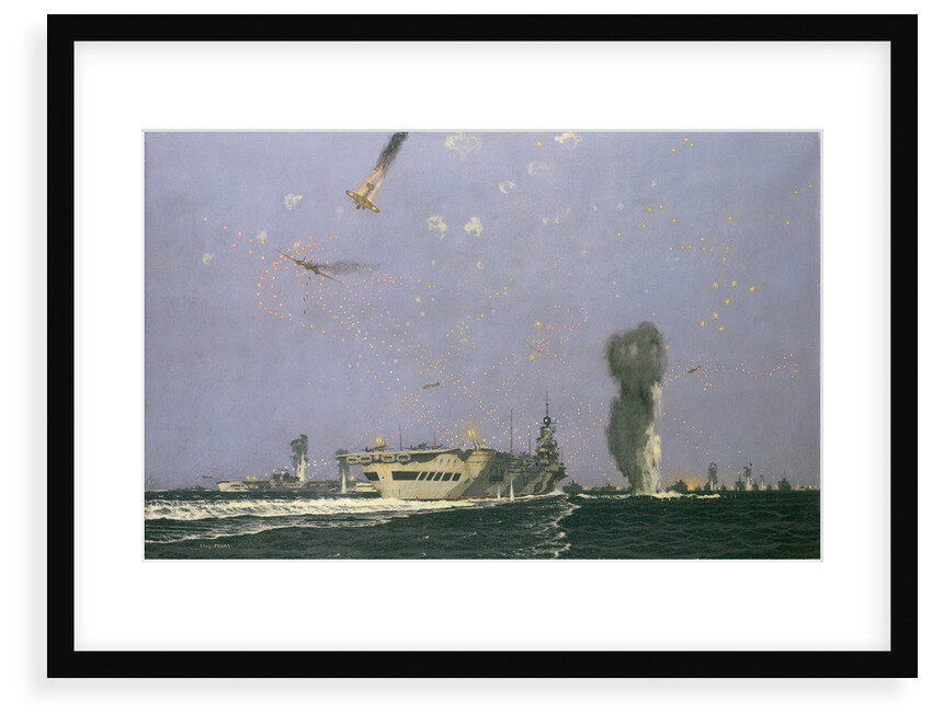 Aircraft carriers in the Malta convoy by Charles Pears