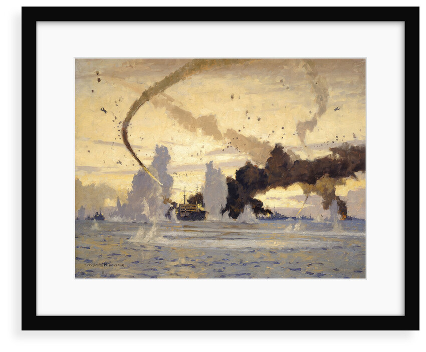 The 'Ohio' in the Malta convoy, 10-15 August 1942 by Norman Wilkinson