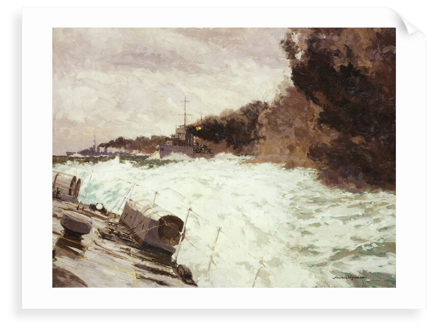 Destroyer smoke screen by Norman Wilkinson