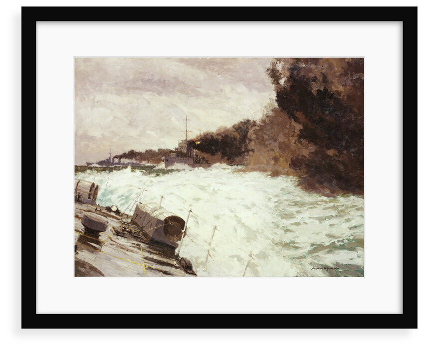 Destroyer smoke screen by Norman Wilkinson