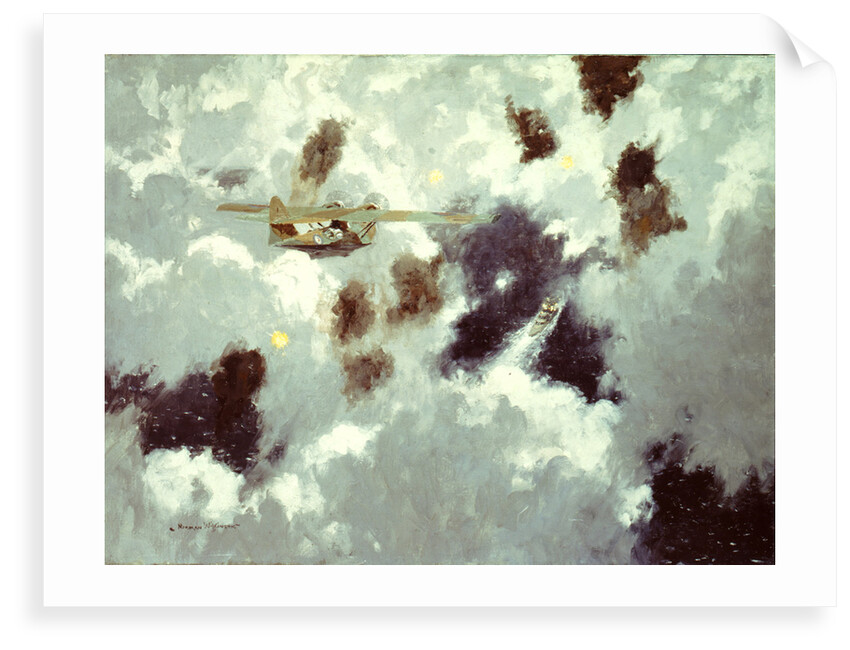 A Catalina flying boat sighting the 'Bismarck', 20 May 1941 by Norman Wilkinson
