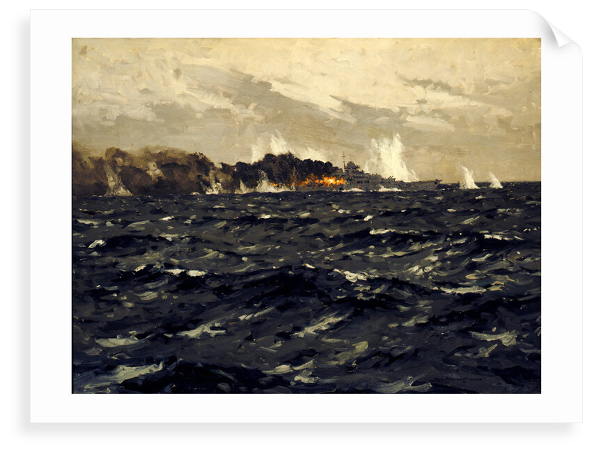 End of the 'Bismarck', 27 May 1941 by Norman Wilkinson