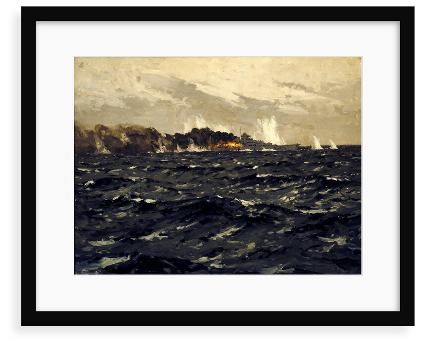 End of the 'Bismarck', 27 May 1941 by Norman Wilkinson