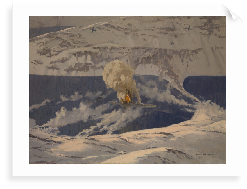 Barracudas bombing the 'Tirpitz', 3 April 1944 by Norman Wilkinson