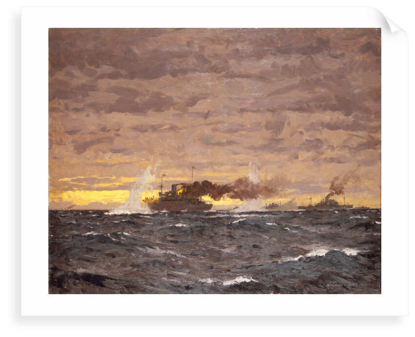 The Jervis Bay action, 5 November 1940 by Norman Wilkinson