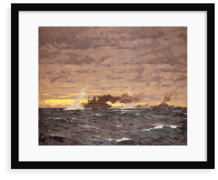 The Jervis Bay action, 5 November 1940 by Norman Wilkinson