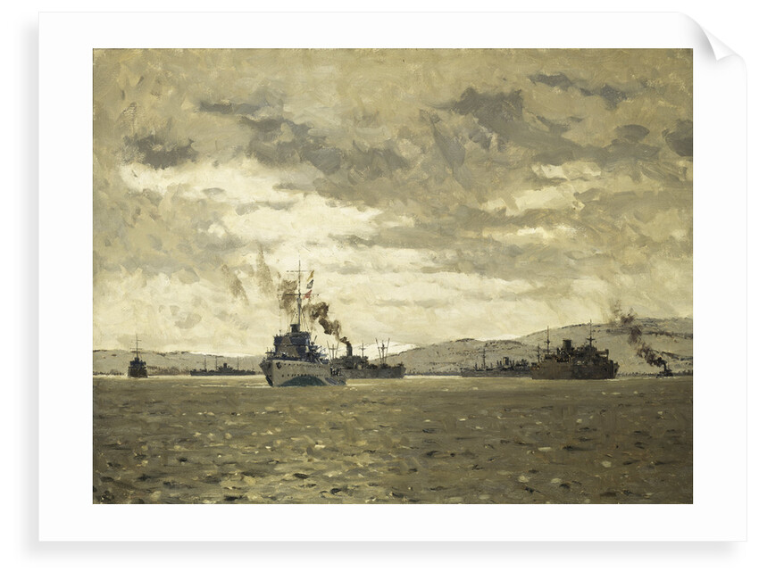 Convoy entering Murmansk by Norman Wilkinson
