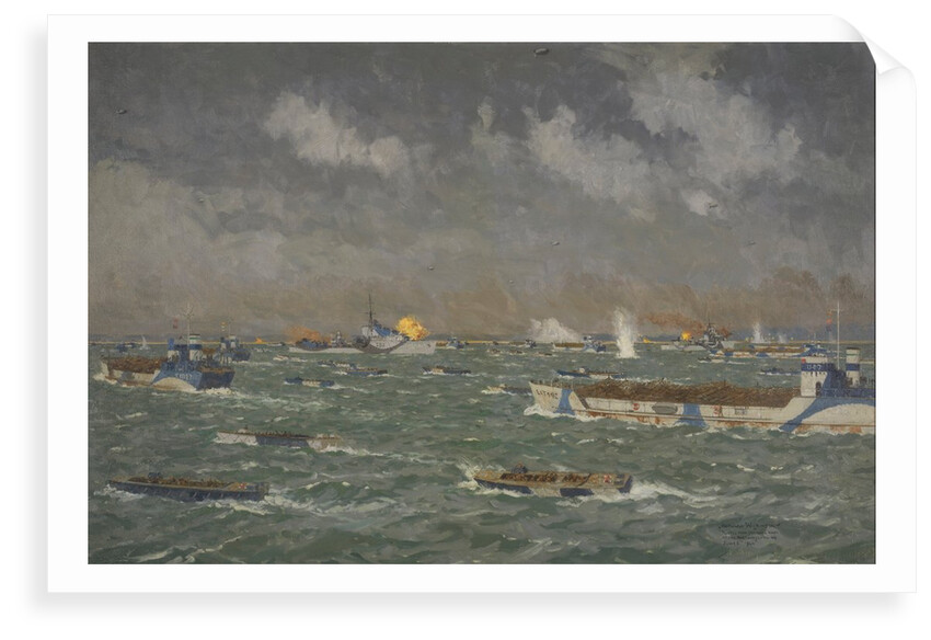 D-Day: landing craft going in to the beaches, 6 June 1944 by Norman Wilkinson