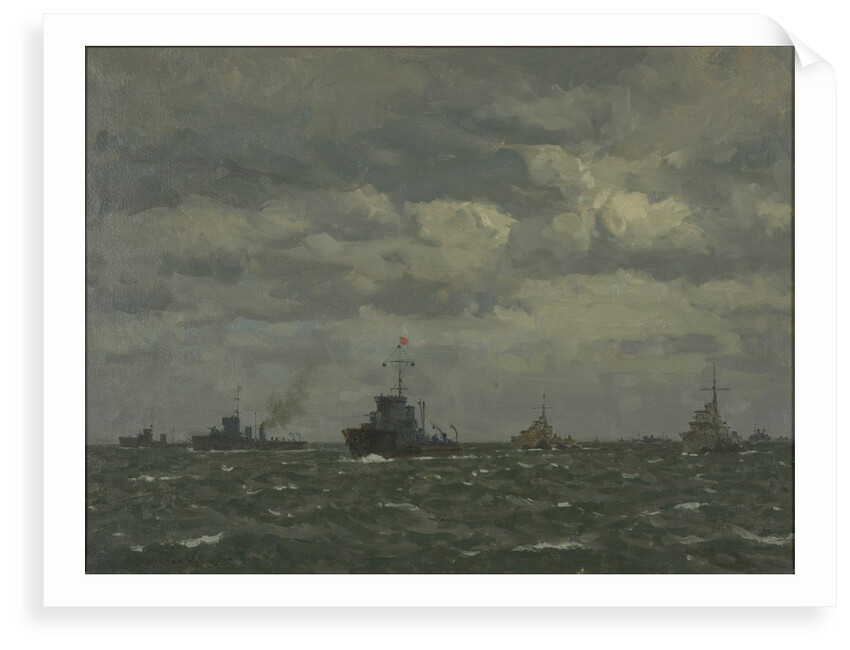 D-Day: sweeping ahead of the destroyers, early morning, 6 June 1944 by Norman Wilkinson