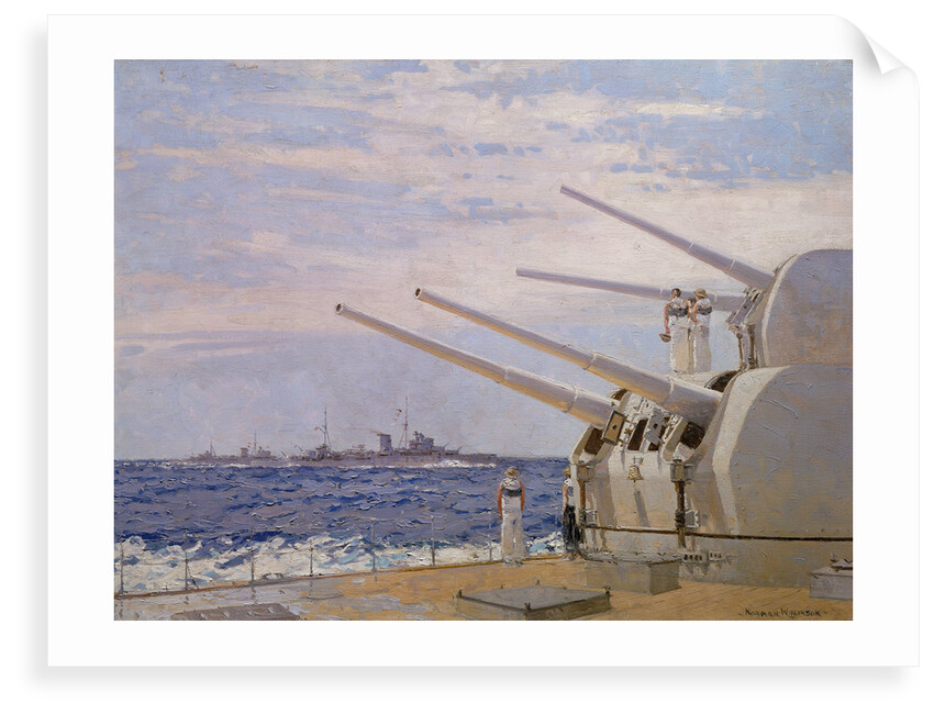 Six-inch gun light cruisers of the Leander class by Norman Wilkinson