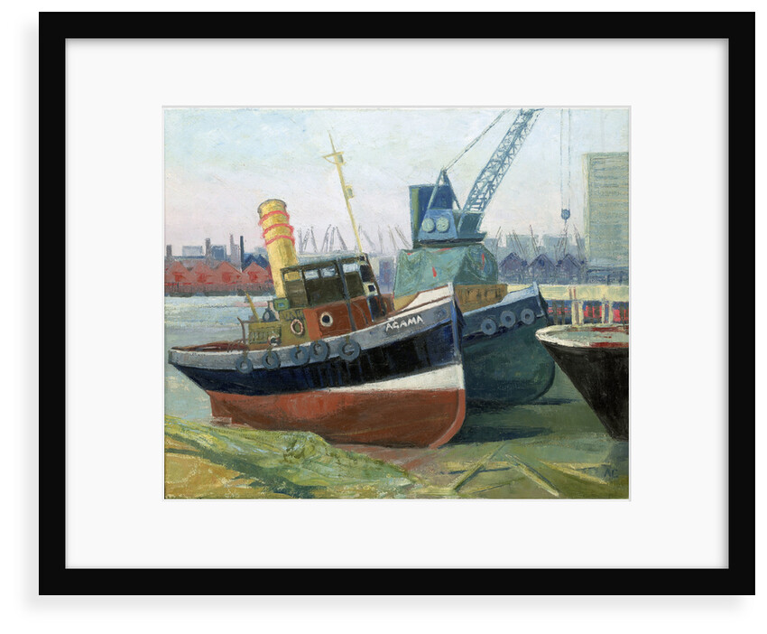 The tug 'Agama' at Greenwich by Anne Christopherson