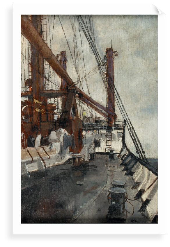 Deck scene on board a cargo liner by Cecil Peter Knox