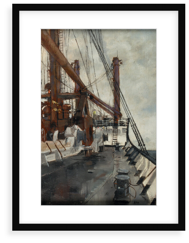 Deck scene on board a cargo liner by Cecil Peter Knox