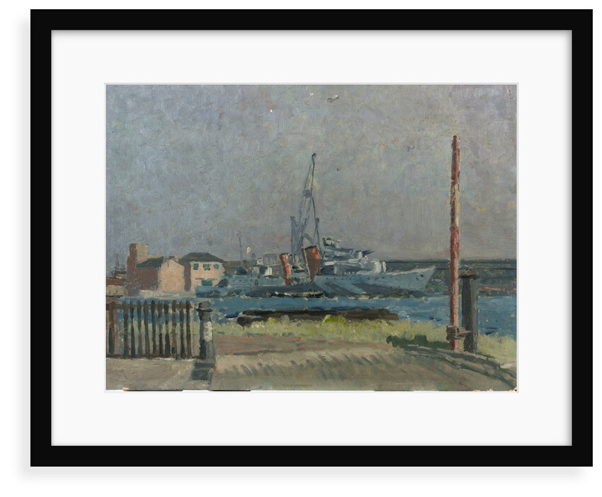 A destroyer in the West India Dock, London by Lord Methuen