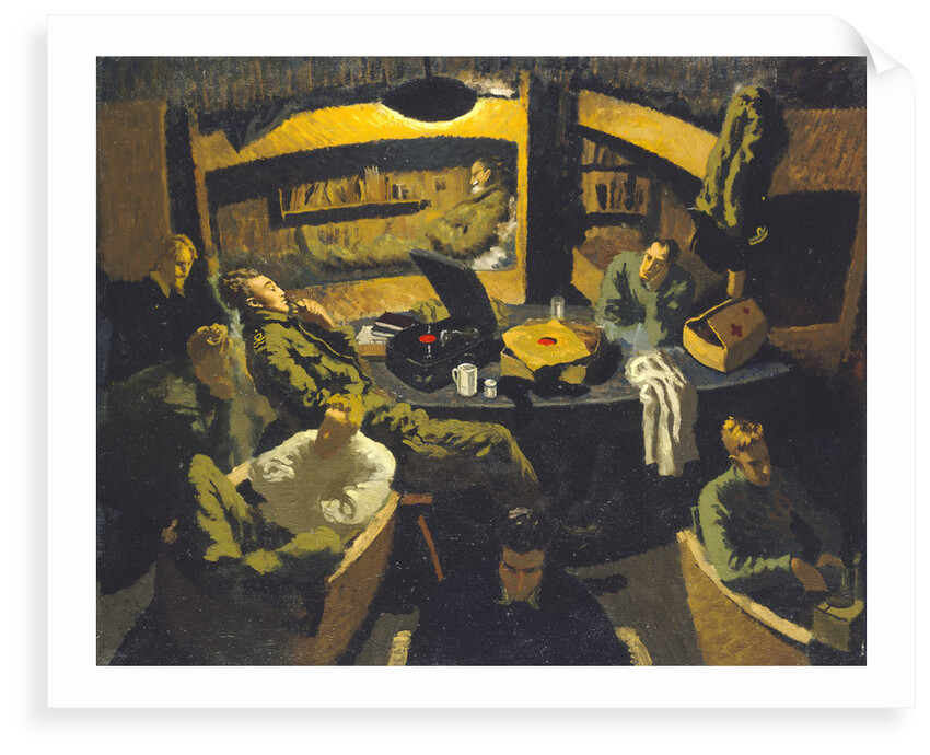 Naval officers room at Marlag 'O' prisoner-of-war camp by John Worsley