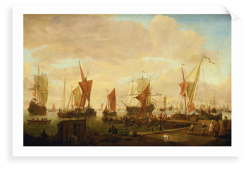 Shipping off Amsterdam by Abraham Storck