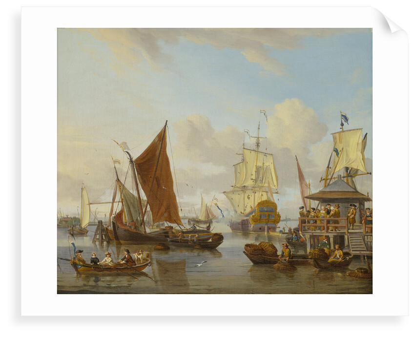 Shipping off Amsterdam by Abraham Storck