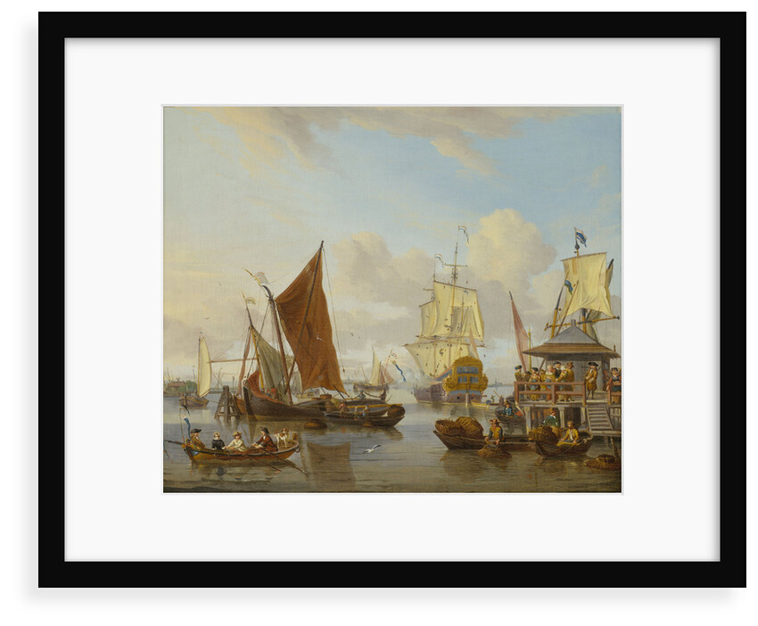 Shipping off Amsterdam by Abraham Storck