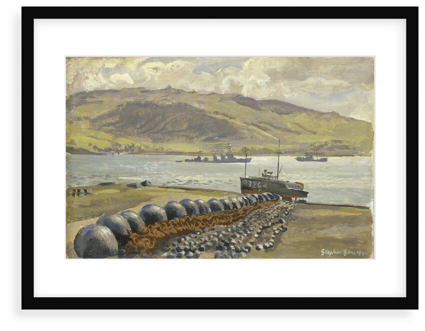 Campbeltown Loch boom nets and floats by Stephen Bone