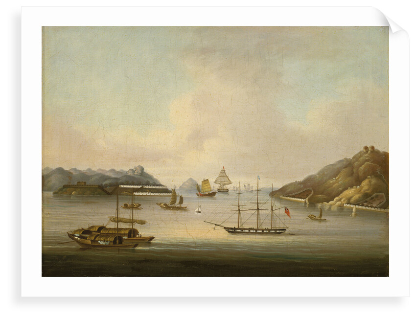 A view into the Bocca Tigris, at the entrance to the Pearl River, China by unknown