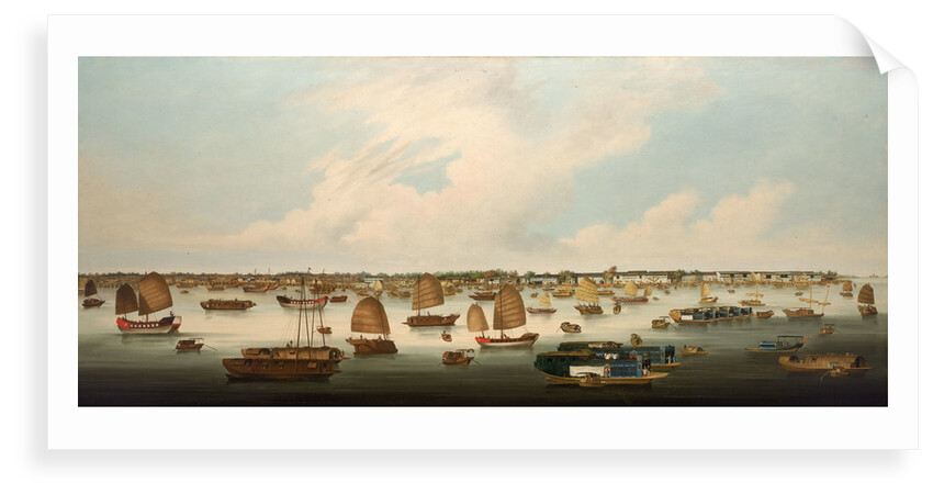 Shipping in the Pearl River off Honam Island, Canton by Chinese School