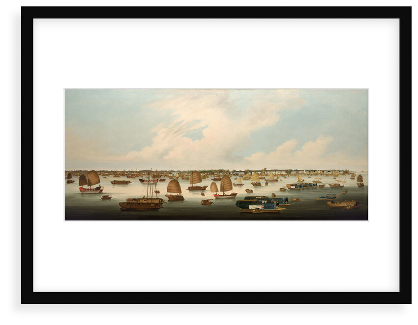 Shipping in the Pearl River off Honam Island, Canton by Chinese School