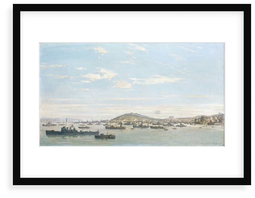 Battleships at Falmouth, 1940 by Charles Ernest Cundall