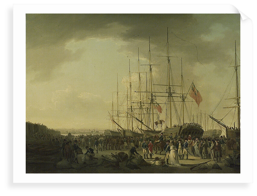 The cavalry embarking at Blackwall by William Anderson