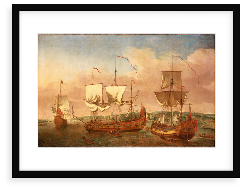 The 'Peregrine' and other Royal yachts off Greenwich circa 1710 by Jan Griffier