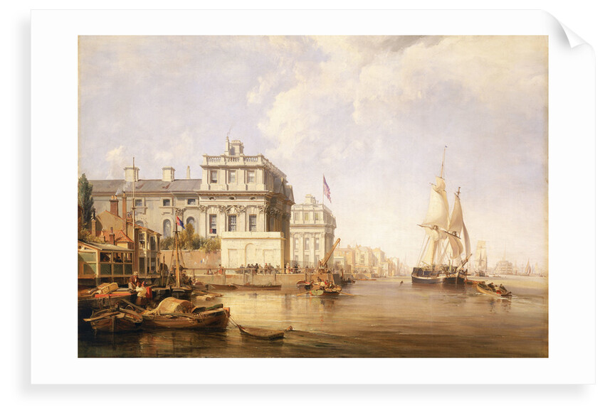 View of Greenwich Hospital from the north bank of the Thames, 1835 by George Chambers