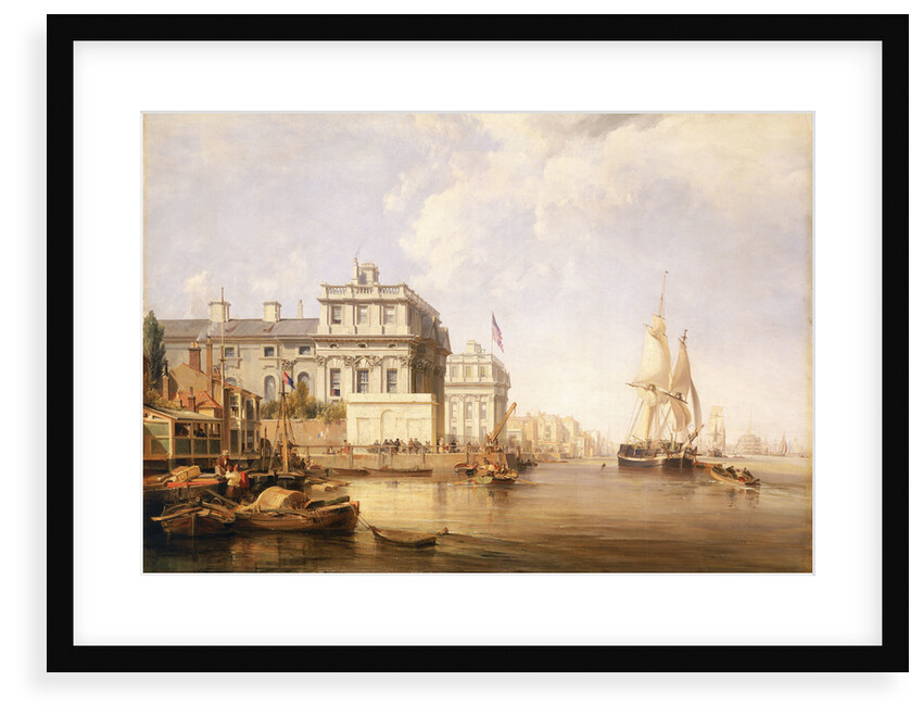View of Greenwich Hospital from the north bank of the Thames, 1835 by George Chambers