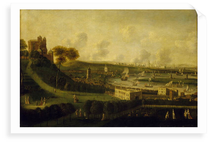 London and the River Thames from One Tree Hill, Greenwich Park by Jan Griffier