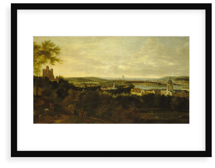 View of Greenwich and the river Thames from Greenwich Park by British School