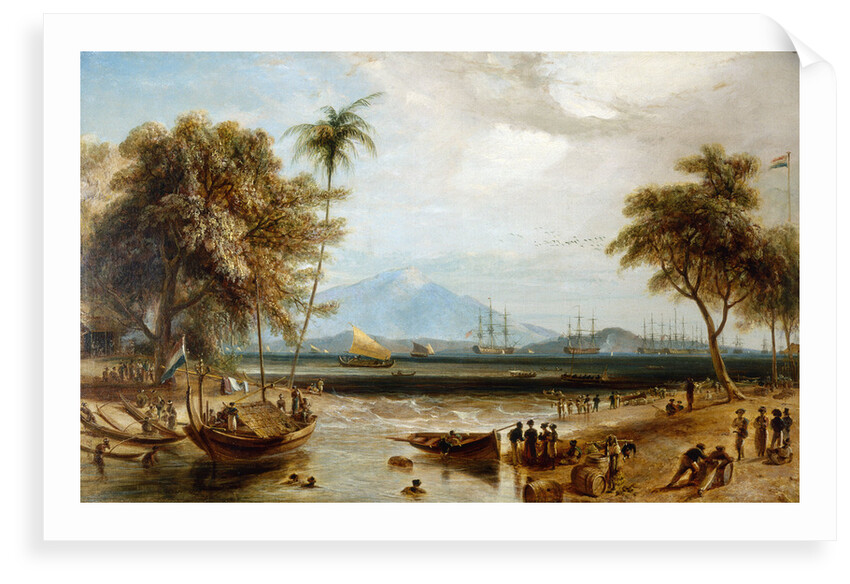 The watering place at Anjer Point in the island of Java by William Daniell