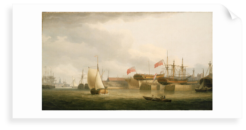 Shipbuilding on the Thames at Redriff by Thomas Whitcombe