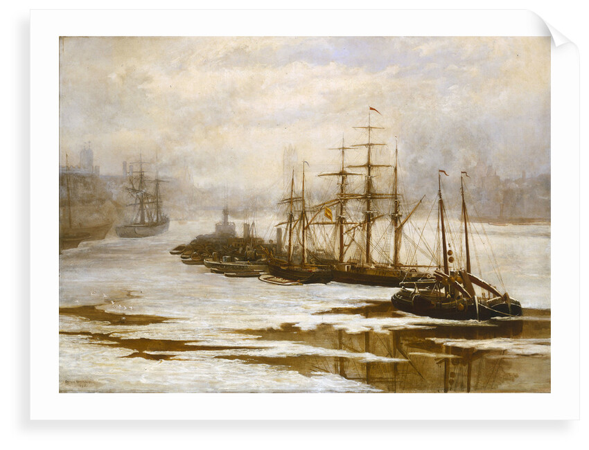 The Pool of London in the frost, 1895 by Arthur Robertson