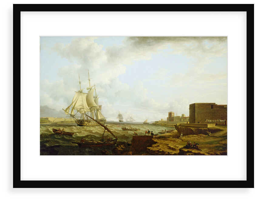 A third-rate entering Port Mahon by Charles Martin Powell