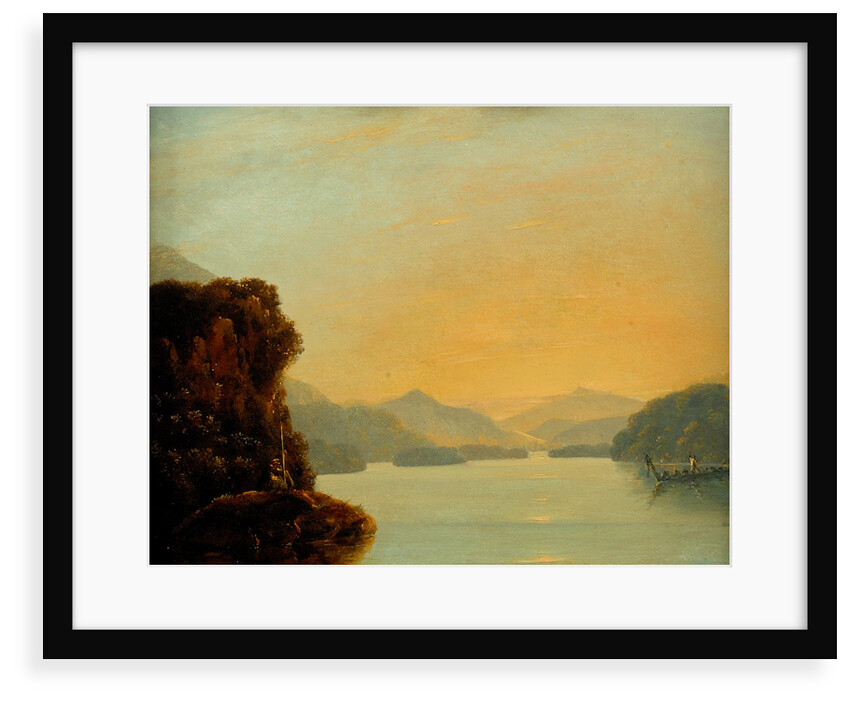 View in Dusky Bay with a Maori canoe by William Hodges