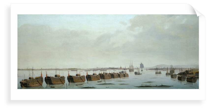 Prison hulks in Portsmouth harbour by Daniel Turner